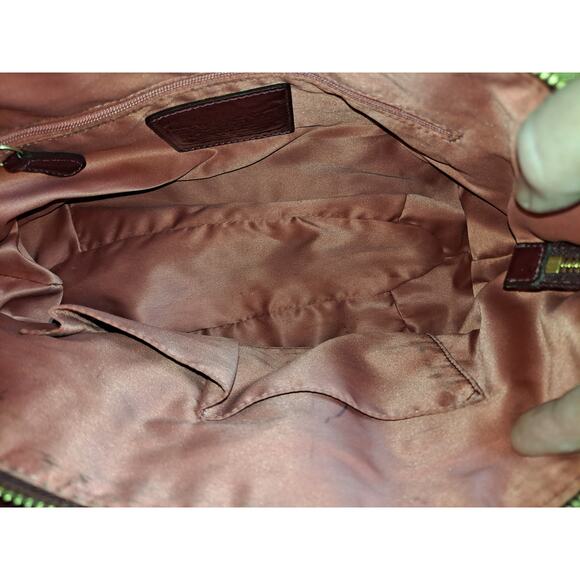 Coach Crimson Red Art Signature C Jacquard Dotted Sophia Satchel‎ Shoulder Bag - Picture 10 of 11